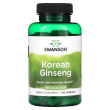Swanson, Koreai Ginseng , 500 mg , 100 kapszula