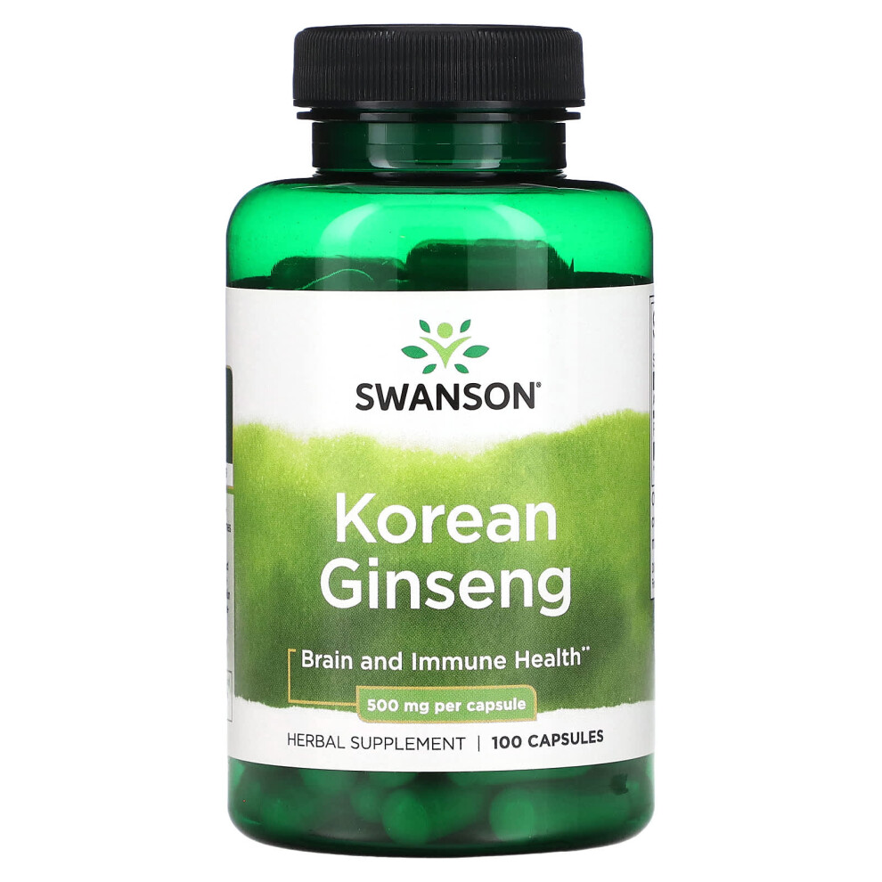 Swanson Korean Ginseng, 500Mg - 100 Caps
