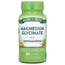 Nature's Truth, Magnézium Glicinát Plusz Ásókagomba, 60 Kapszula