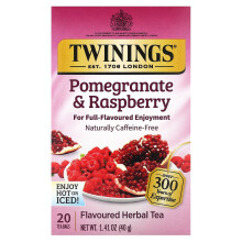 Twinings, Geurige Kruiden thee, Ananas en Framboos, Koffievrij, 20 Theezakjes, 1,41 oz (40 g)
