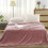 Polyester Blanket 150x100cm Soft Warm Throw Pink 1 Piece 5