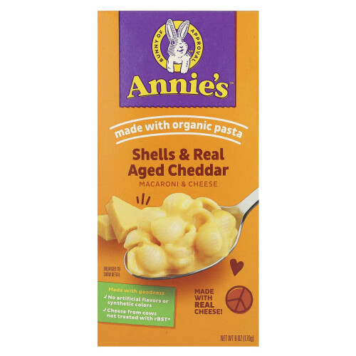 Annie's Homegrown, Macarrones y Queso Cheddar Real, 6 oz (170 g)