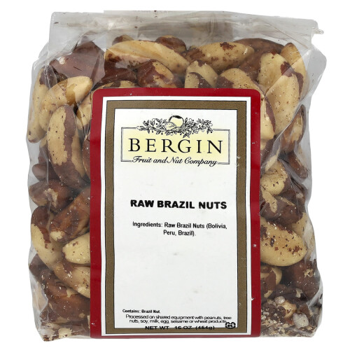 Bergin Fruit and Nut Company, Ακατέργαστα Βραζιλιάνικα Καρυδάκια, 16 oz (454 g)
