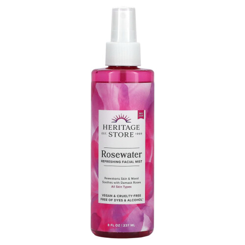 Heritage Store, Νερό Ρόζης Αναζωογονητική Facial Μιζή, 8 fl oz (237 ml)
