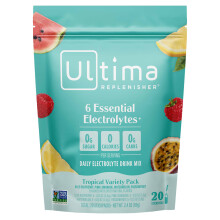 Ultima Replenisher, Dzienne Mieszanka Elektrolitów, 6 Podstawowych Elektrolitów, 20 Pakietów, 2,4 oz (69 g)