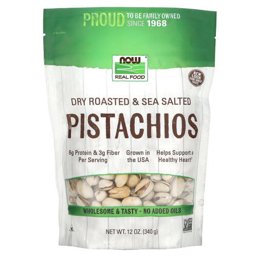 NOW Foods NOW Foods, Nozes de Pistache, Secas e Salgadas, 12 oz (340 g)