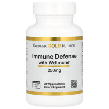 Nutrición de Oro de California, Defensa Inmunológica con WellmuneÆ, Beta-Glucano, 250 mg, 30 Cápsulas de Vegetal