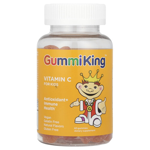 GummiKing, Lasten vitamiini C, Oranssi, 60 gummya