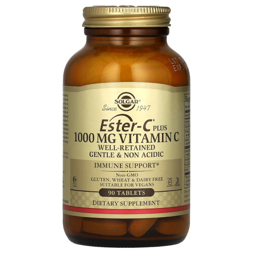 Solgar Solgar, Ester-C Plus, Vitamiini C, 1 000 mg, 90 tablettia