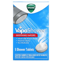 Vicks, VapoShower, Vapores Aliviadores, 5 Tabletes de Banho