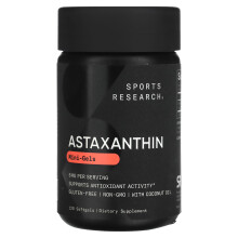 Sports Research, Astaxanthin, Mini-Geluri, 6 mg, 120 Geluri Moale