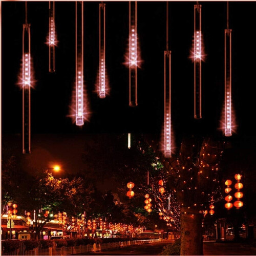 Ηλιακά φώτα βροχής μετεωριτών, 50cm10Tubes LED που πέφτουν σταγόνες βροχής που 1
