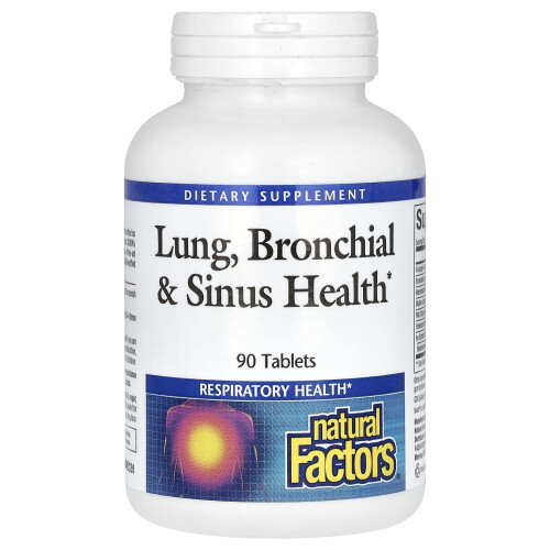 Natural Factors, Salute dei Polmoni, Bronchi e Sinus, 90 Comprimati
