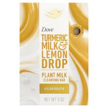 Dove, Plant Mælk Rengörings Bar Soap, Turmeric Mælk & Lemon Drop, 5 oz