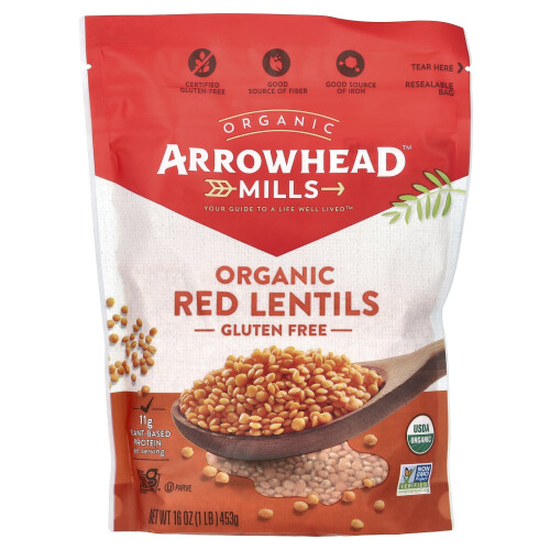 Arrowhead Mills, Οργανική Κόκκινα Λεντίδια, 16 oz (453 g)