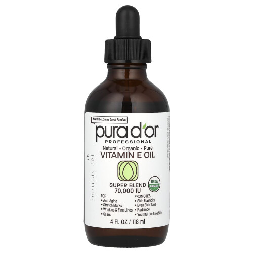 Pura D'or, Επαγγελματική, Ελαιόλαδο Βιταμίνης Ε, 4 fl oz (118 ml)