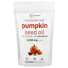 Micro Ingredients, Kürbiskernöl, 150 Softgels