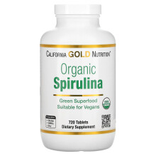 Nutrición de Oro de California, Espirulina Orgánica, 500 mg, 720 Tabletas