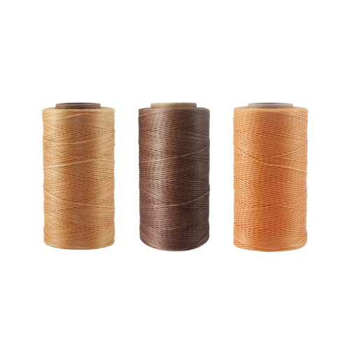 OUNONA Platte, gewaxte leernaaidraad 0,8 mm, 3-pack 2
