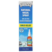 Sovereign Silver, Hidrossol de Prata Bio-Ativo, Spray Nasal Natural, Alívio do Seno, 2 fl oz (59 ml)