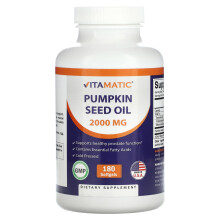 Vitamatic, Kürbissamenöl, 2.000 mg, 180 Weichgelatine (1.000 mg pro Weichgelatine)