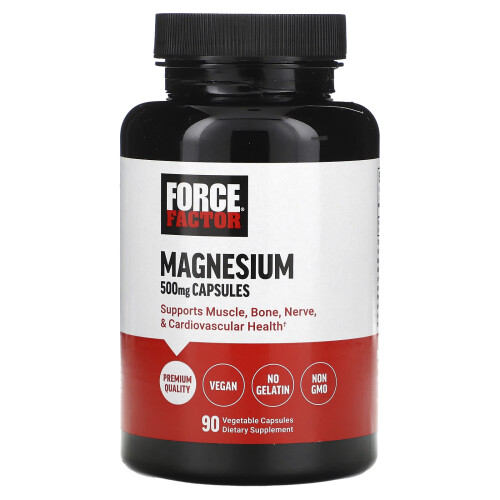 Force Factor, Magnesio, 500 mg, 90 Capsule Vegetale