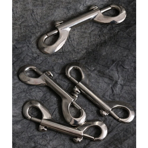 Nickel Plated Double Ended Bolt Snap Hook Set, Pack of 4 2