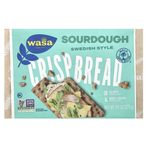 Wasa Flatbread, Kruchy chleb, Kwaszone, 9,7 oz (275 g)