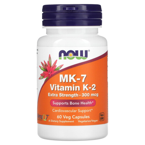 NOW Foods NOW Foods, MK-7 Βιταμίνη K-2, Extra Strength, 60 Βοτανοθεραπευτικά Φύλλα