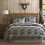 Woolrich geruite dekbedset, kaki bruin, microvezel 2