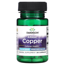 Swanson, Albion Kobber, 2 mg, 60 Kapsler
