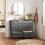 Fabric Drawer Cabinet Gray 8-Drawer Storage 4