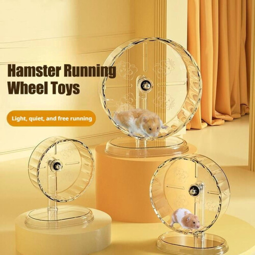Roue d'exercice transparente et silencieuse pour hamster 1