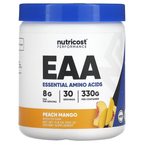 Nutricost, Performance, EAA Powder, Peach Mango, 11,8 oz (330 g)