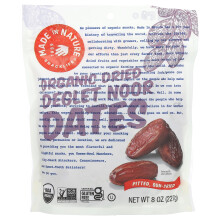 Datilas Secas Orgânicas Made in Nature, Despitadas, Desidratadas ao Sol, 8 oz (227 g)