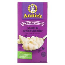 Annie's Homegrown, Macarrão e Queijo, Cascas e Branco de Cheddar, 6 oz (170 g)