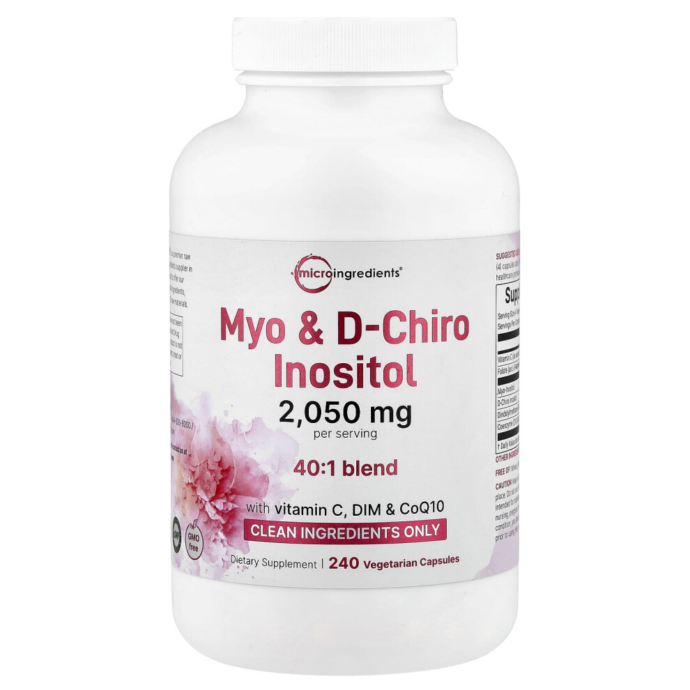 Micro Ingredients , Myo D-Chiro Inositol, 240 Vegetarian Capsules