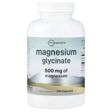 Micro Ingredients, Magnézium Glicinát, 240 kapszula (166 mg kapszulánként)