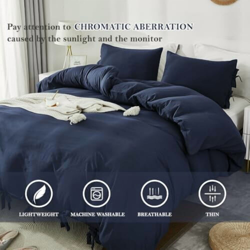 Dekbedovertrekset met strik, queensize, 3-delig, microvezel 1