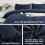 Navy King Duvet Cover Set Microfiber 3-Piece 3