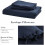 Navy King Duvet Cover Set Microfiber 3-Piece 5