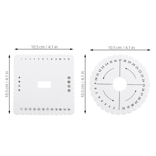 12Pièces Disques Tressage Manuel Blancs Pour Bracelets 1