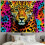 Tapeçaria de parede com estampa de leopardo em arco-íris neon – 101,6 x 76,2 cm (40 x 30 polegadas) com efeito de pelo para meninas e mulheres, 2