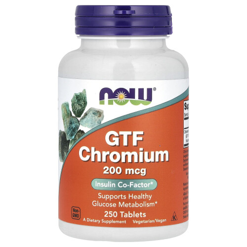 NOW Foods Cromul GTF, 200 mcg, 250 Tablete