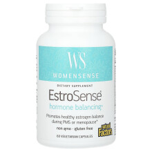 Natural Factors, WomenSense, EstroSense, Hormonbalancning, 60 Vegetariske Kapsler