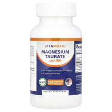 Vitamatic, Magnézium Taurát B6-vel, 180 Vegetáriánus Capszula