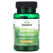 Swanson, Adrenal Glandular, 350 mg, 60 Kapsler