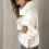 Damen-Rollkragenpullover, Strickpullover, Langarm, elegant, lässig, Weiß, Größe 4XL 4