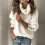 Damen-Rollkragenpullover, Strickpullover, Langarm, elegant, lässig, Weiß, Größe 4XL 5