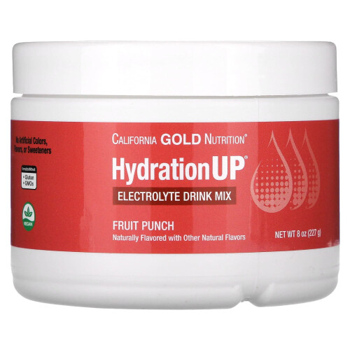 California Gold Nutrition, Ποτά, HydrationUP, Ηλεκτρολύτες, Φρούτα Πουντς, 8 oz (227 g)